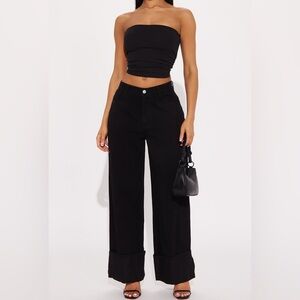 Black‎ Wide-Leg Pants